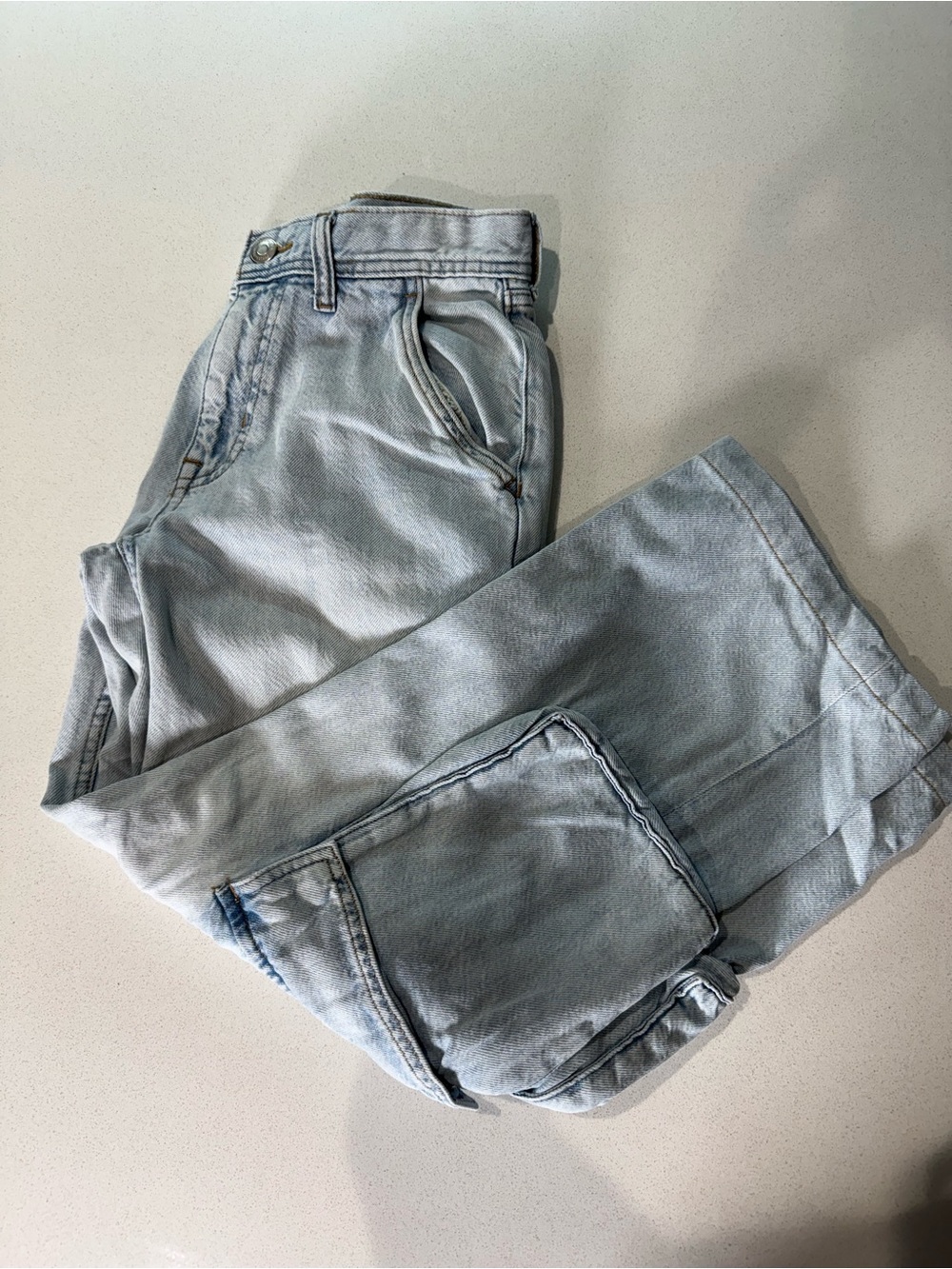 Aeropostale Light Blue Wide Leg Jeans
